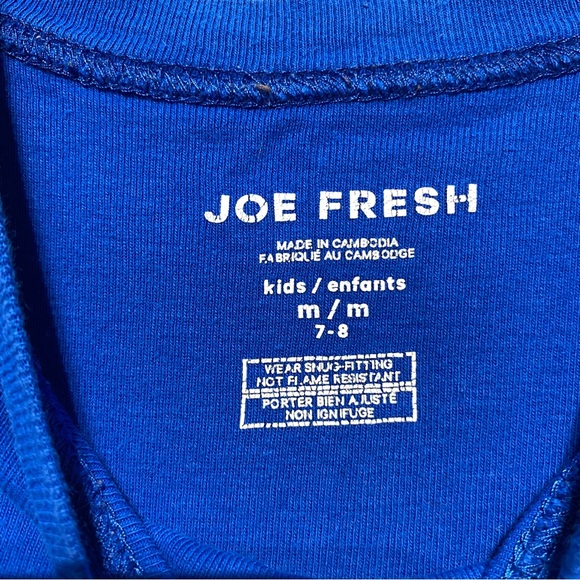 🛍️4 for 20$ / Joe Fresh Long sleeve Tee / Blue / 7-8 - Picture 4 of 6